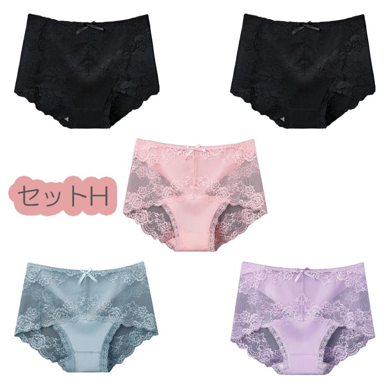 5枚セット レース ショーツ レディース 綿 インナー パンツ 下着 伸縮性 フィット感 セクシー 魅力 リラックス リボン |  | 29