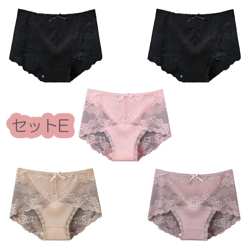 5枚セット レース ショーツ レディース 綿 インナー パンツ 下着 伸縮性 フィット感 セクシー 魅力 リラックス リボン |  | 11