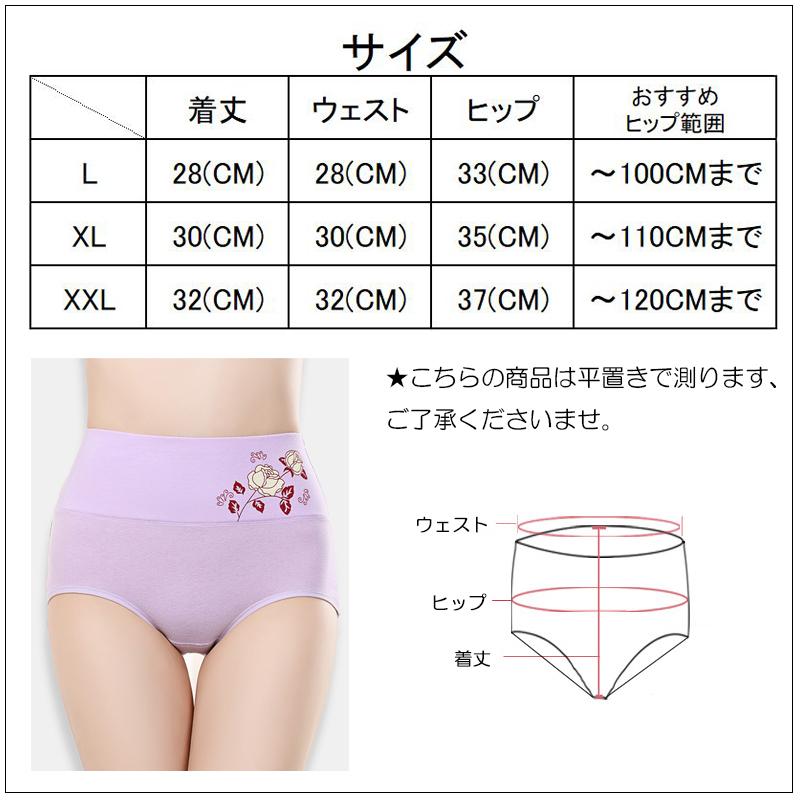 5枚セット ショーツ レディース 綿 深め 深履き 女性 インナー パンツ 下着 伸縮性 フィット感 大きい リラックス セット |  | 15