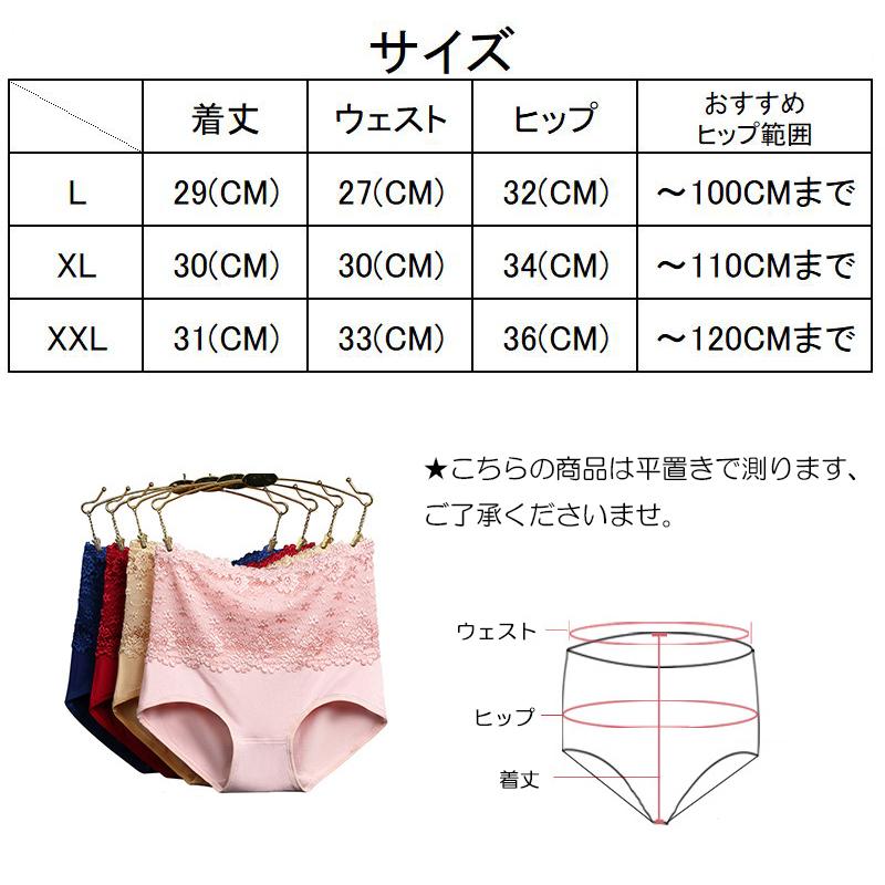 レース ショーツ レディース 綿　コットン インナー 下着 ヒップアップ お腹引き締め 大きいサイズ パンツ 深め オシャレ 20代 30代 40代 50代 |  | 17