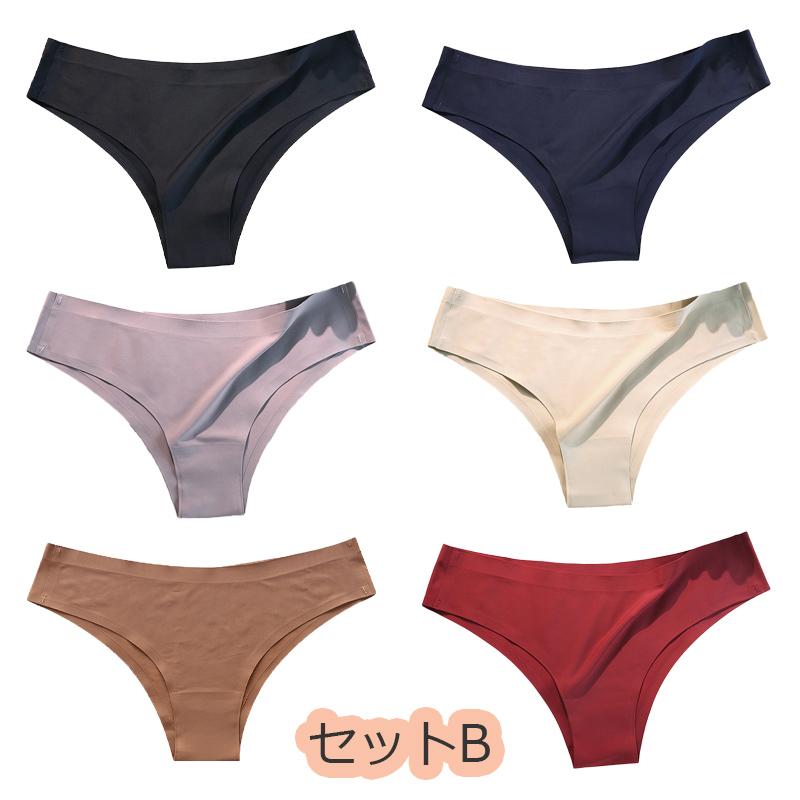 6枚セット ショーツ Tバック シームレス 下着 パンツ シンプル レディース インナー 響きにくい レディースショーツ |  | 19