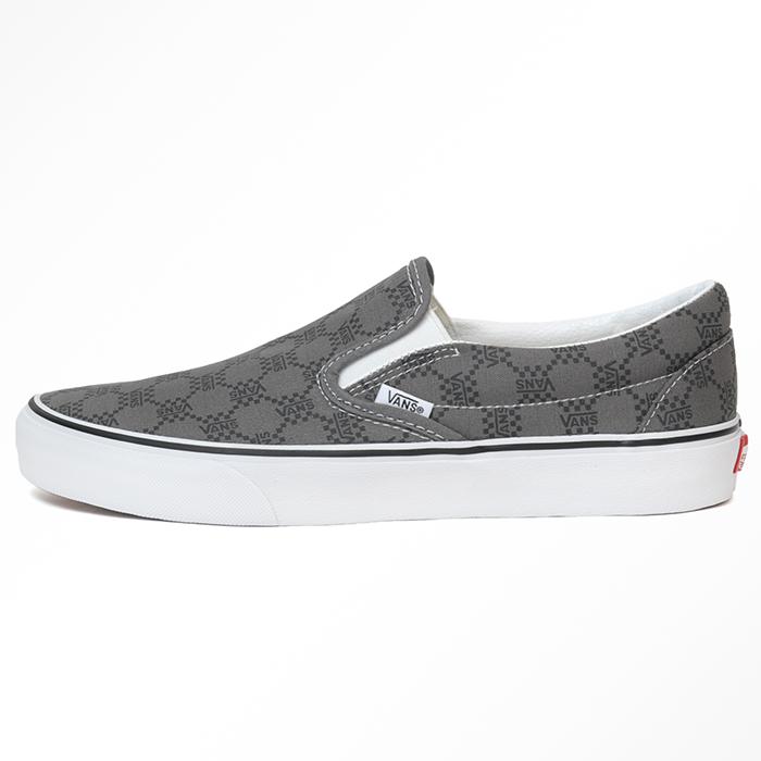 バンズ クラシックスリッポン スニーカー メンズ レディース ローカット モノグラム グレー VANS CLASSIC SLIP-ON MONOGRAM PEWTER VN0A7Q5DPWT｜orangecounty｜03