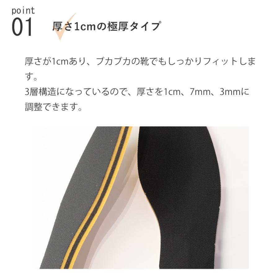 厚い インソール 極厚インソール レディース メンズ 1cm M22.0cm〜24.5
