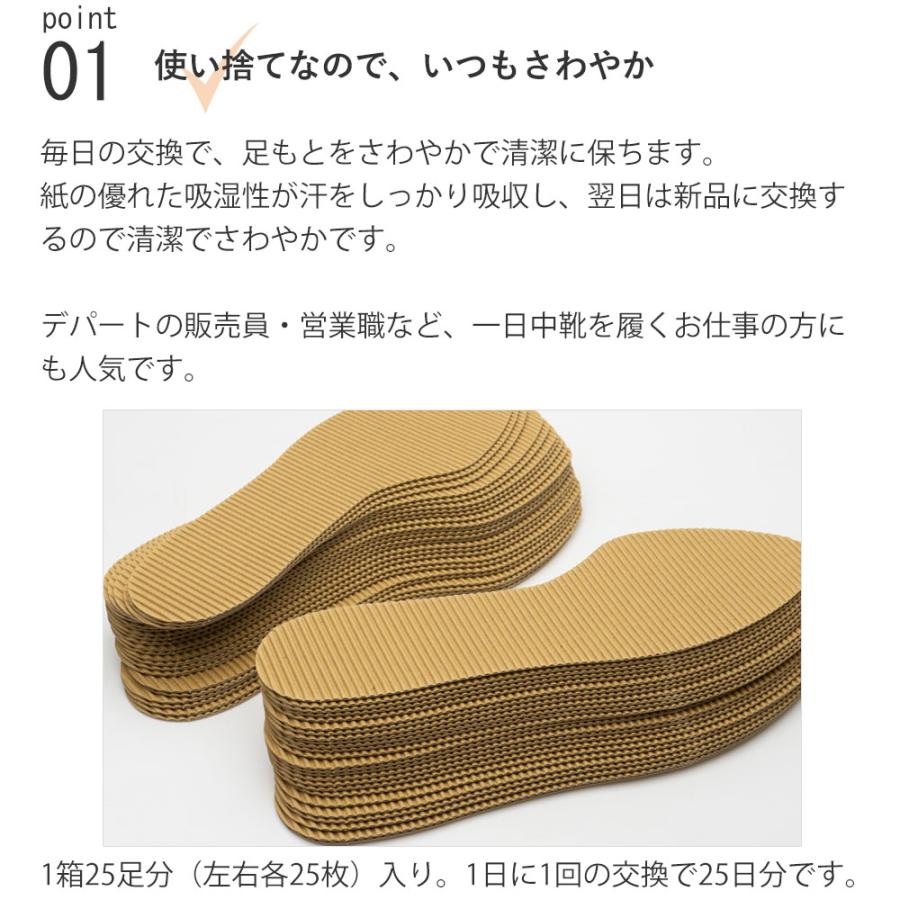 インソール アシート Kタイプ 25足入 標準 ソフト 女性 23-24cm 男性