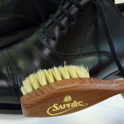 靴ブラシ サフィールノワール Saphir Noir ブリストルハンドルブラシ 豚毛 ホワイト | Saphir Noir | 02