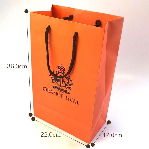 オレンジヒール オリジナル紙袋（手提げ袋） 小サイズ（縦長 22×12×36cm）●紙袋のみの単品注文不可●｜orangeheal｜03