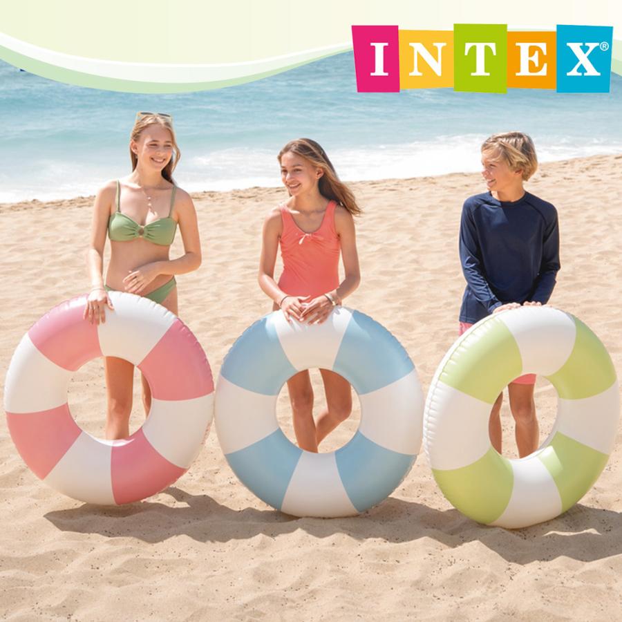 インテックス 浮き輪 大人 子供 共用サイズ 91cm うきわ intex 59251
