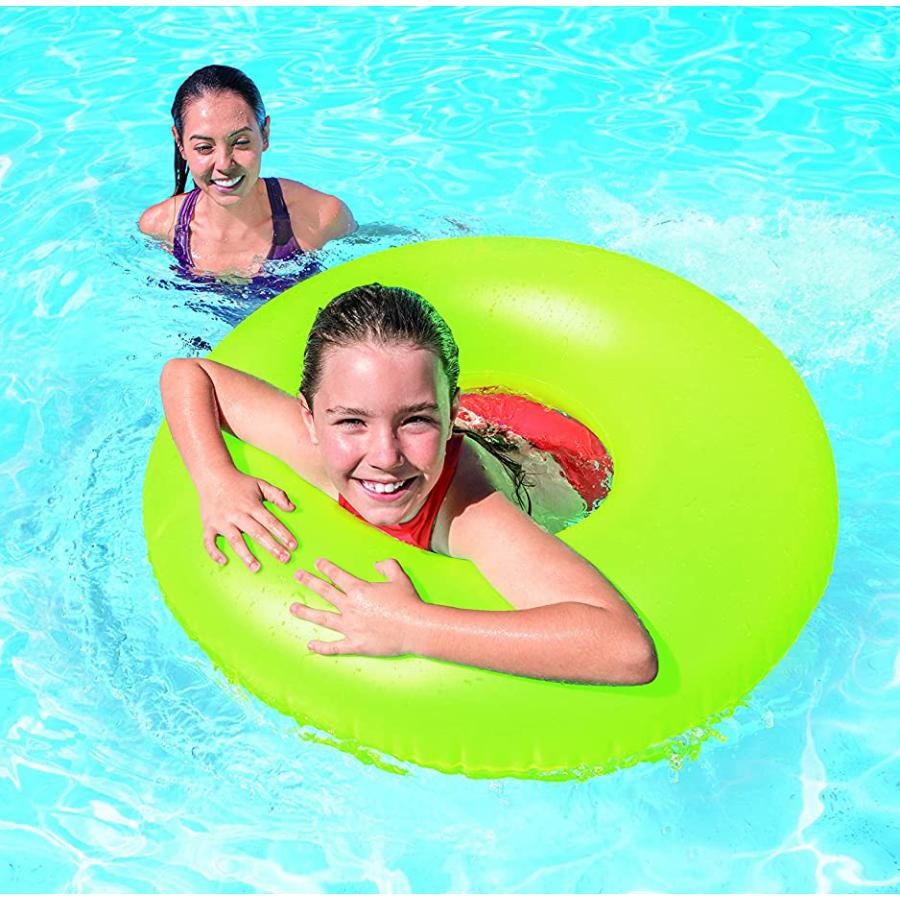 INTEX 大人用 子供用 うきわ 浮き輪 サイズ 91cm 蛍光カラー浮き輪