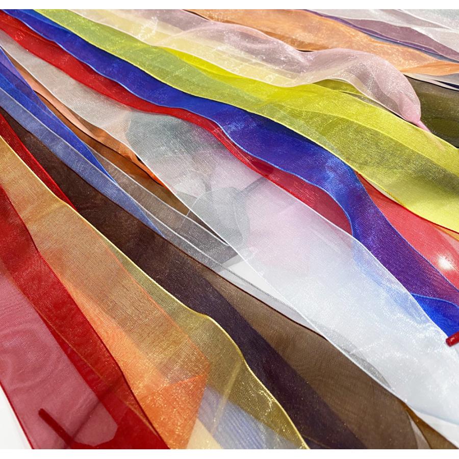 オーガンジーシューレース 3個セット リボンシューレース オーガンジーくつひも 靴紐 靴ひも : オレンジ