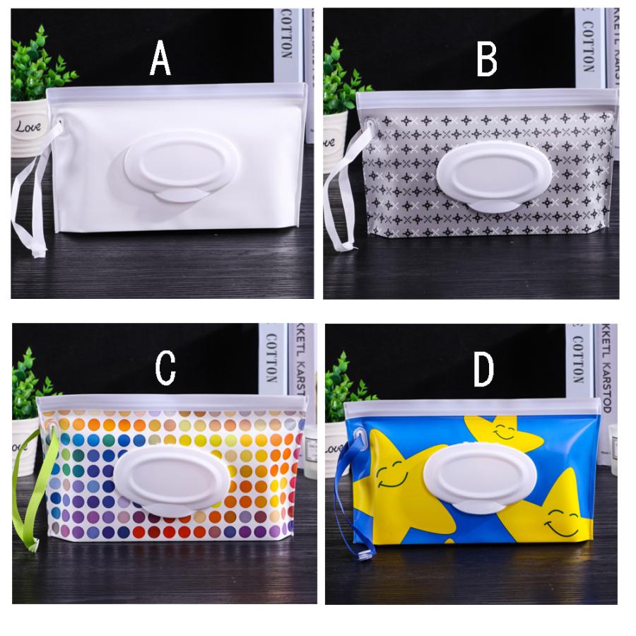 ウェットティッシュポーチ おしりふきポーチ フタ付きジッパーバッグ