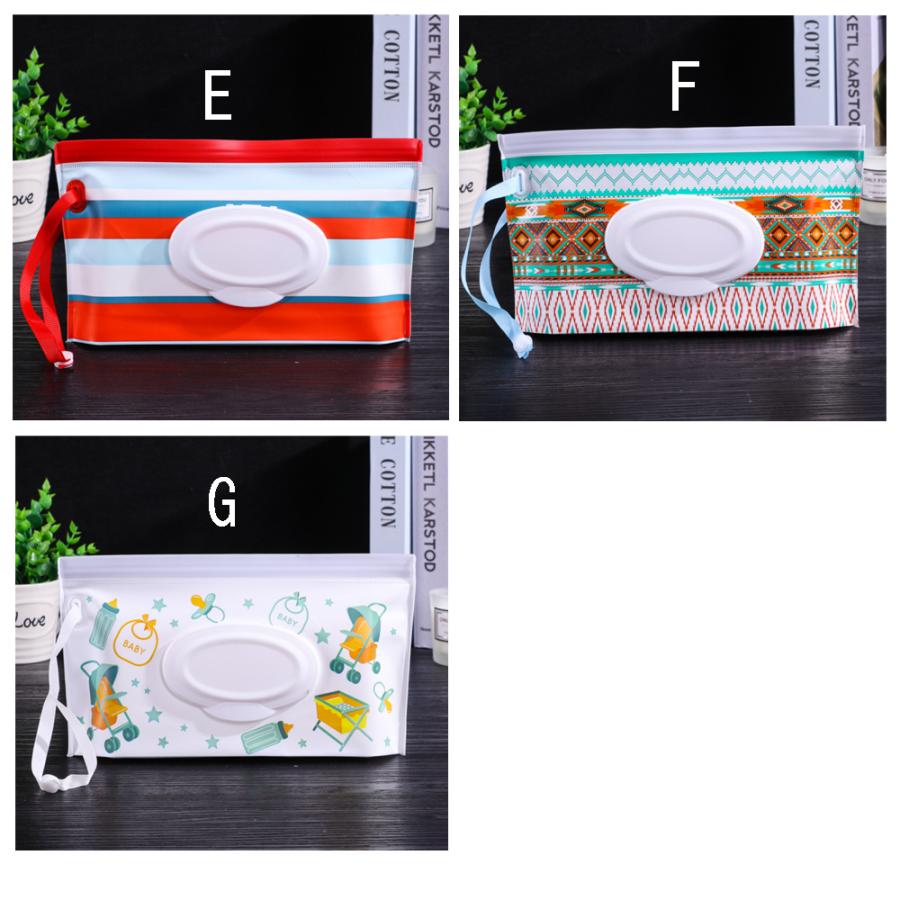 ウェットティッシュポーチ おしりふきポーチ フタ付きジッパーバッグ