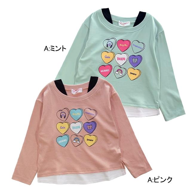 【メール便送料無料】女の子 子供服 BIGシルエット プリント 長袖 Ｔシャツ 55037 110/120/130/POPS LEMON/ポップスレモン/ロンＴ/秋 |  | 01