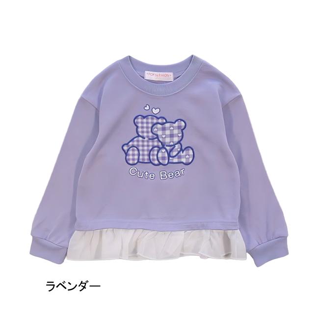【メール便送料無料】女の子 子供服 ゆるシルエット 裏毛 アップリケ トレーナー 55045 110/120/130/POPS LEMON/ポップスレモン/ミニ裏毛/秋 |  | 02