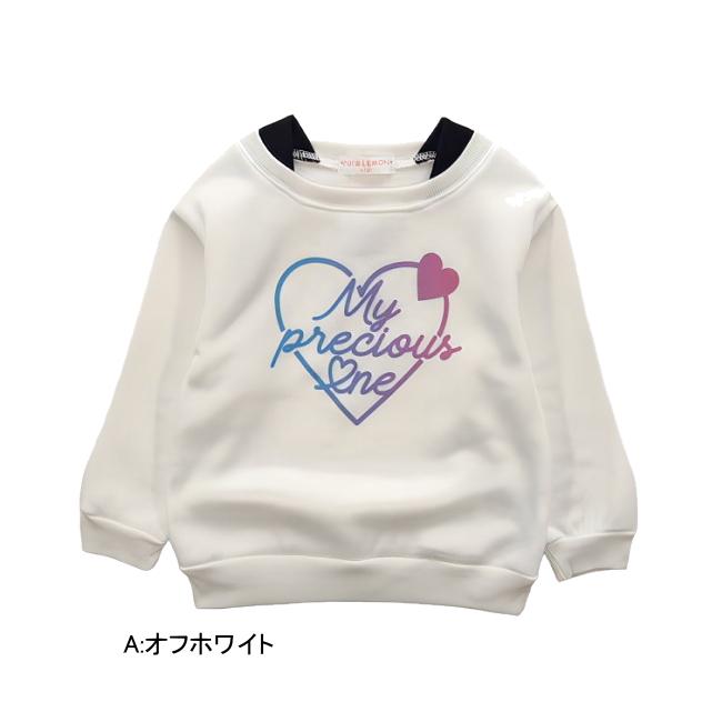 【メール便送料無料】女の子 子供服 裏起毛 ゆるシルエット トレーナー 55552 110/120/130/POPS LEMON/ポップスレモン/長袖/冬 |  | 01