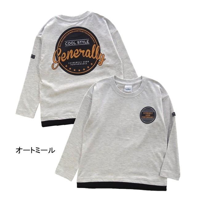 【メール便送料無料】男の子 子供服 BIGシルエット バックプリント 長袖Ｔシャツ 57046 110/120/130/Blue Mart/ブルーマート/ロンT/秋 |  | 01