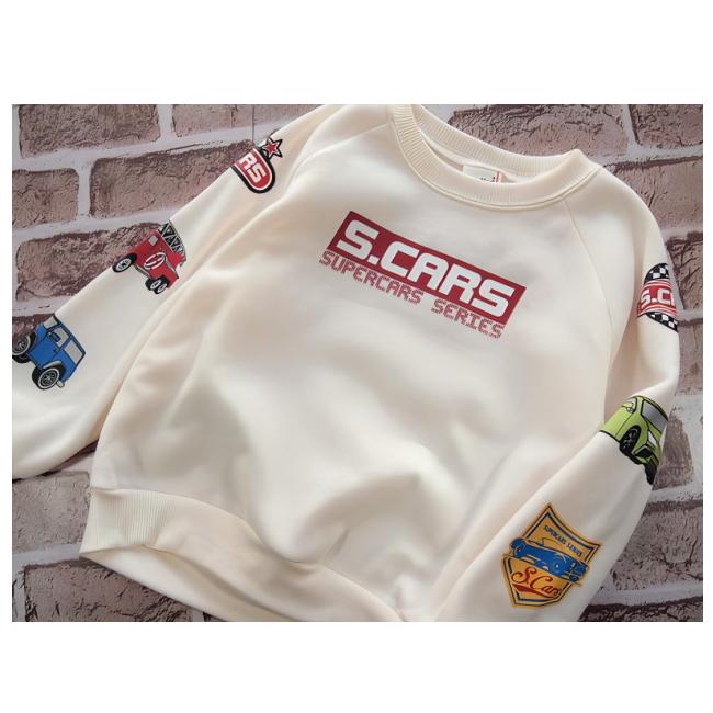 【メール便送料無料】男の子 子供服  裏起毛 乗り物柄 BIGシルエット トレーナー 57550 110/120/130/Blue Mart/ブルーマート/長袖/冬 |  | 03