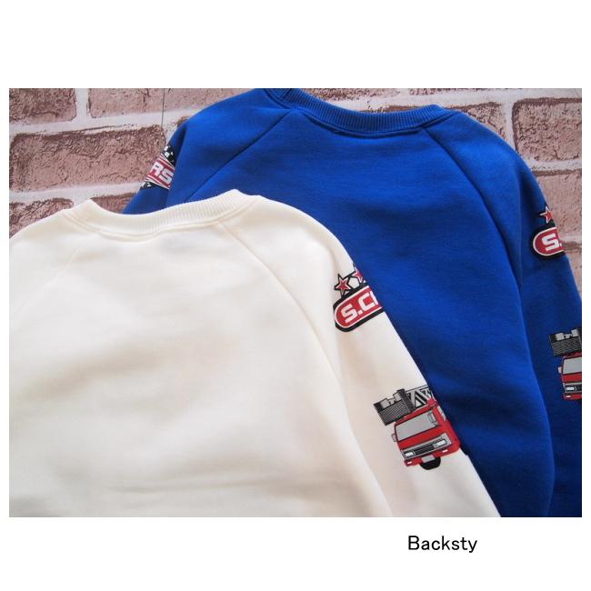 【メール便送料無料】男の子 子供服  裏起毛 乗り物柄 BIGシルエット トレーナー 57550 110/120/130/Blue Mart/ブルーマート/長袖/冬 |  | 05