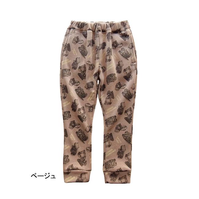 【メール便送料無料】子供服 男の子 働く車柄 裏起毛 ジョガーパンツ 57576b 100/110/120/130/BLUE MART/ブルーマート/長ズボン/ロングパンツ/冬 |  | 01