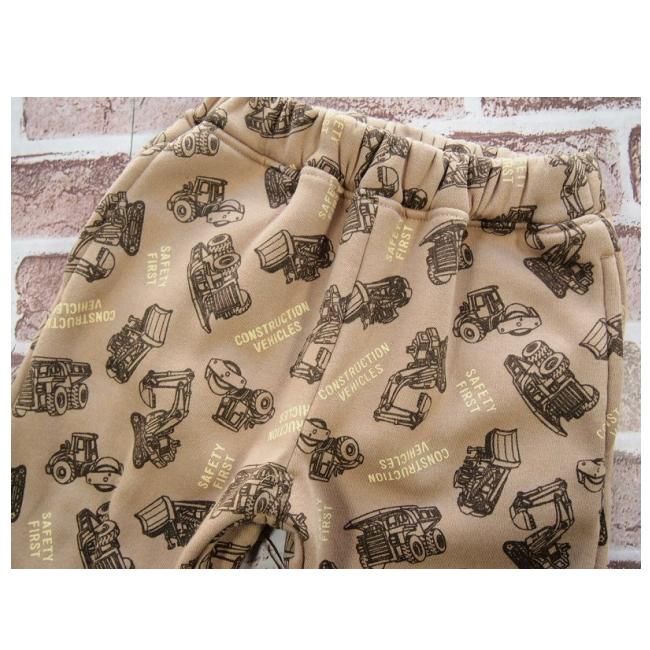 【メール便送料無料】子供服 男の子 働く車柄 裏起毛 ジョガーパンツ 57576b 100/110/120/130/BLUE MART/ブルーマート/長ズボン/ロングパンツ/冬 |  | 03