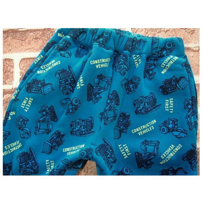 【メール便送料無料】子供服 男の子 働く車柄 裏起毛 ジョガーパンツ 57576b 100/110/120/130/BLUE MART/ブルーマート/長ズボン/ロングパンツ/冬 |  | 04