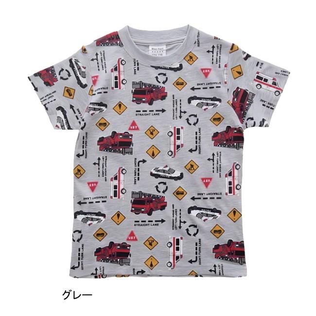 【メール便送料無料】男の子 子供服 働く車柄 半袖Ｔシャツ 63553 110/120/130/Blue Mart/ブルーマート/夏 |  | 02