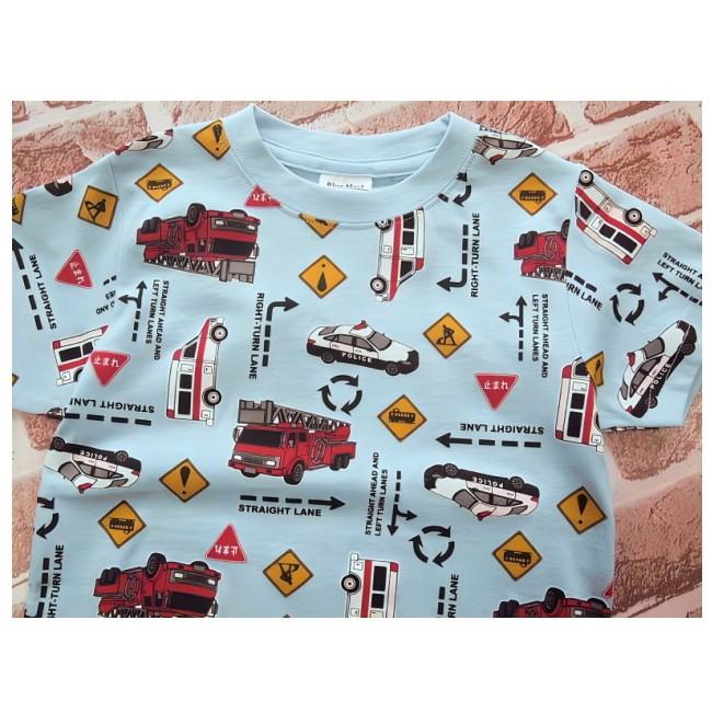 【メール便送料無料】男の子 子供服 働く車柄 半袖Ｔシャツ 63553 110/120/130/Blue Mart/ブルーマート/夏 |  | 03