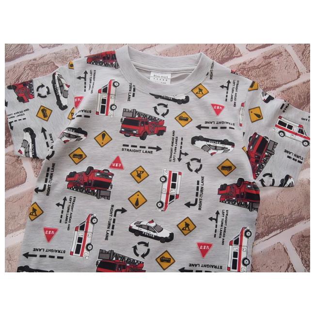 【メール便送料無料】男の子 子供服 働く車柄 半袖Ｔシャツ 63553 110/120/130/Blue Mart/ブルーマート/夏 |  | 04