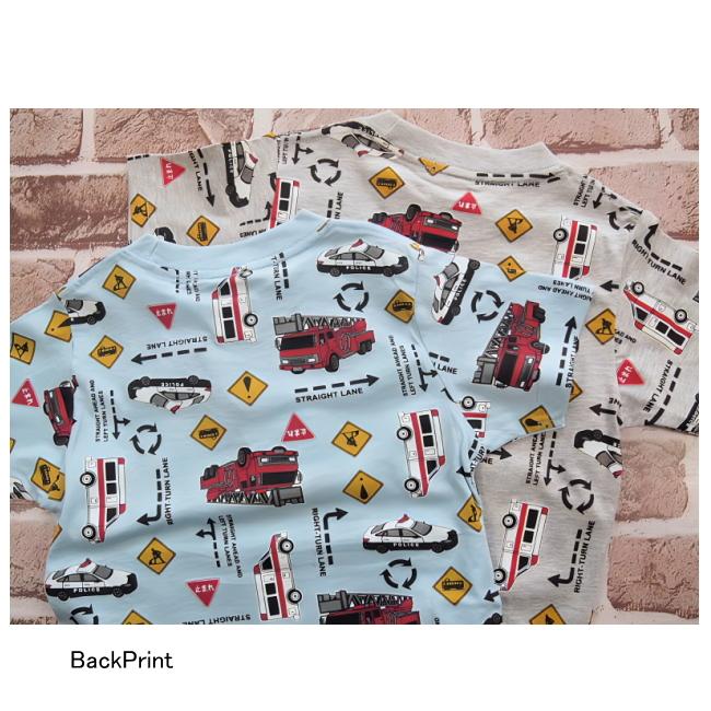 【メール便送料無料】男の子 子供服 働く車柄 半袖Ｔシャツ 63553 110/120/130/Blue Mart/ブルーマート/夏 |  | 05