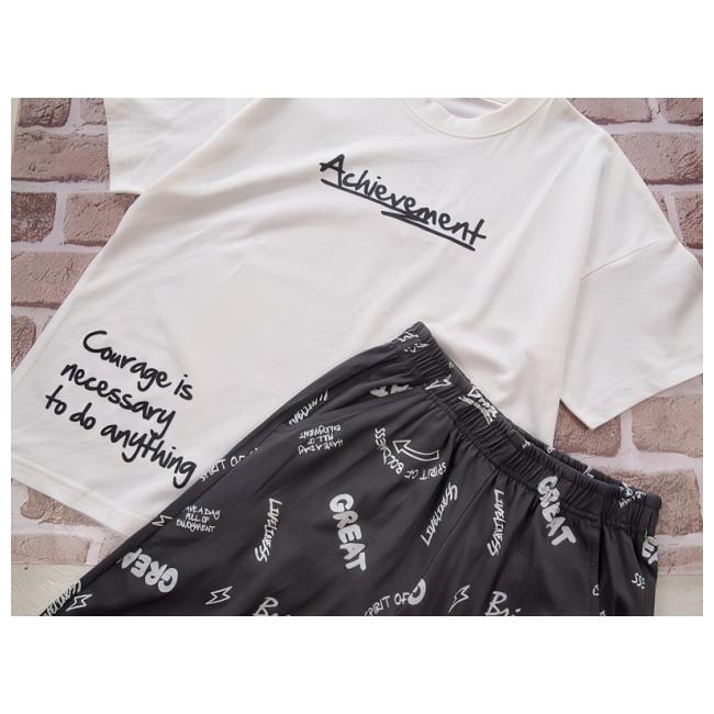 【メール便送料無料】子供服 男の子 BIGシルエット 上下セット 半袖Tシャツ ハーフパンツ 64577 140/150/160/PERFECT DASH/パーフェクトダッシュ/パジャマ/ルー |  | 03