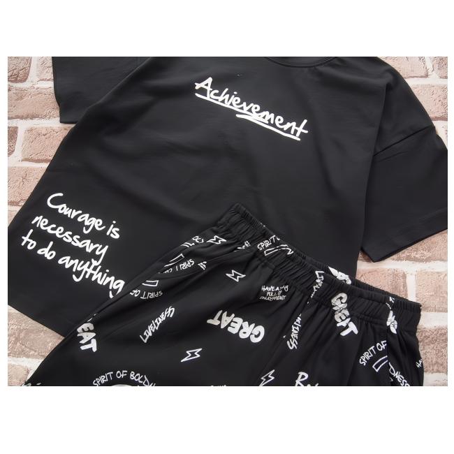【メール便送料無料】子供服 男の子 BIGシルエット 上下セット 半袖Tシャツ ハーフパンツ 64577 140/150/160/PERFECT DASH/パーフェクトダッシュ/パジャマ/ルー |  | 04