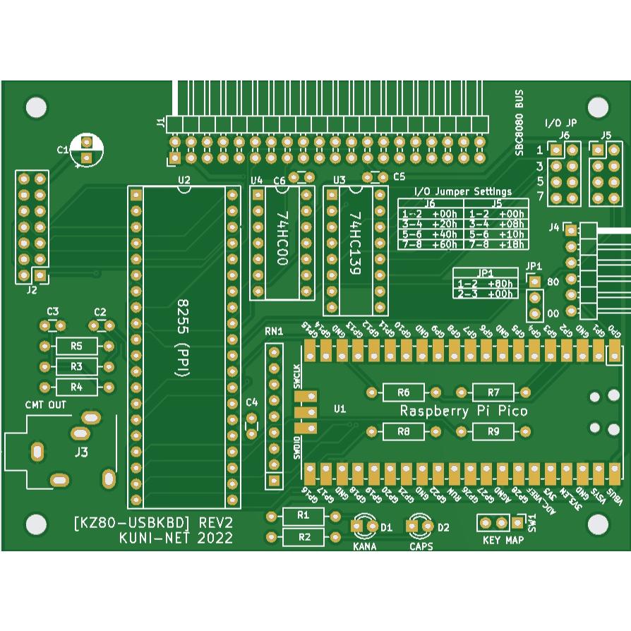 MSXを作ろう(5)-KZ80マイコン用 MSX USBキーボードアダプタ(KZ80