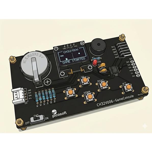 CH32-GameConsole専用プリント基板(黒) : オレンジピコショップ - 通販