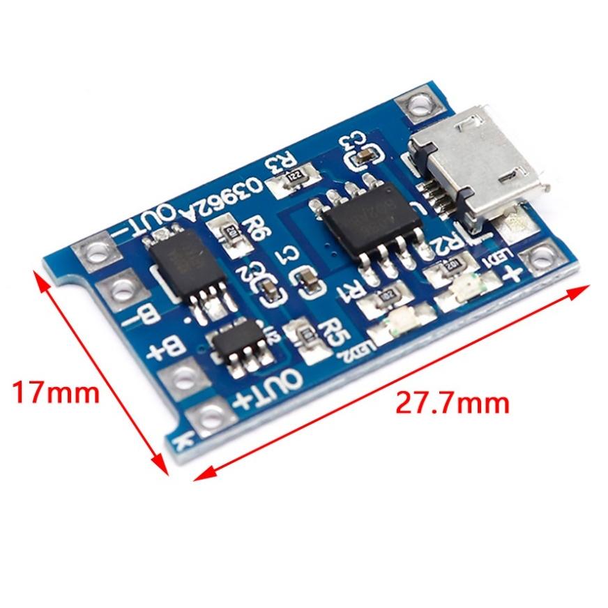 リチウムイオン電池18650用充電基板(micro USB) : オレンジピコ
