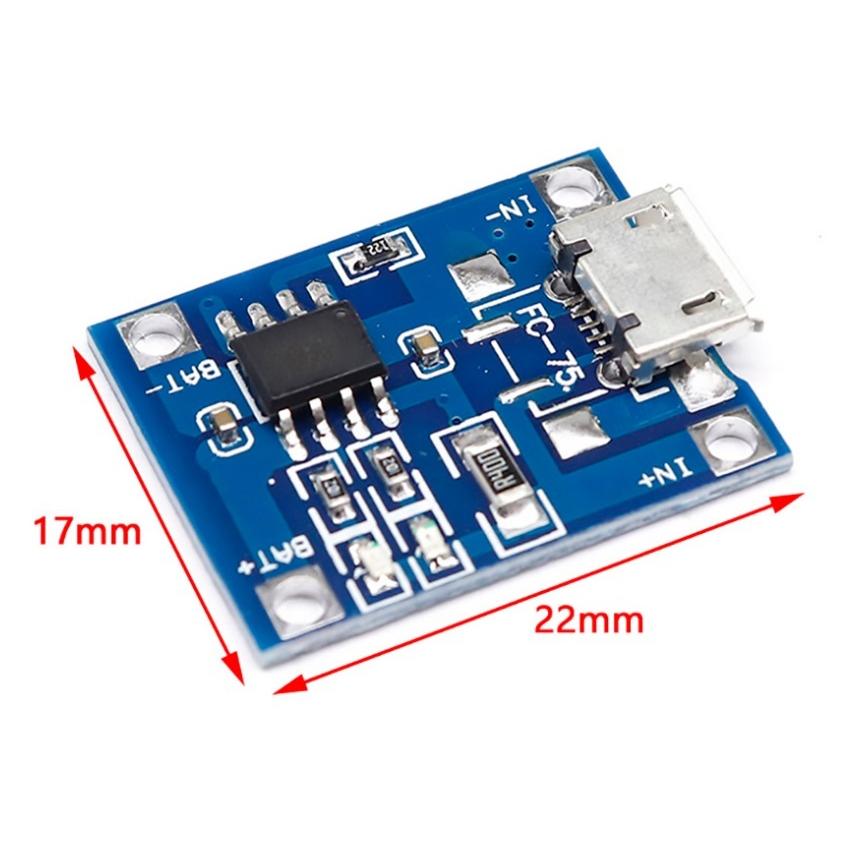 リチウムイオン電池18650用充電基板(type-c USB) : オレンジピコ