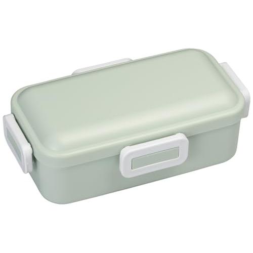 スケーター(Skater) 弁当箱 530ml 1段 女性 日本製 汁漏れしにくい4点ロック ランチボックス 食洗機対応 レンジ対応 くすみグリ