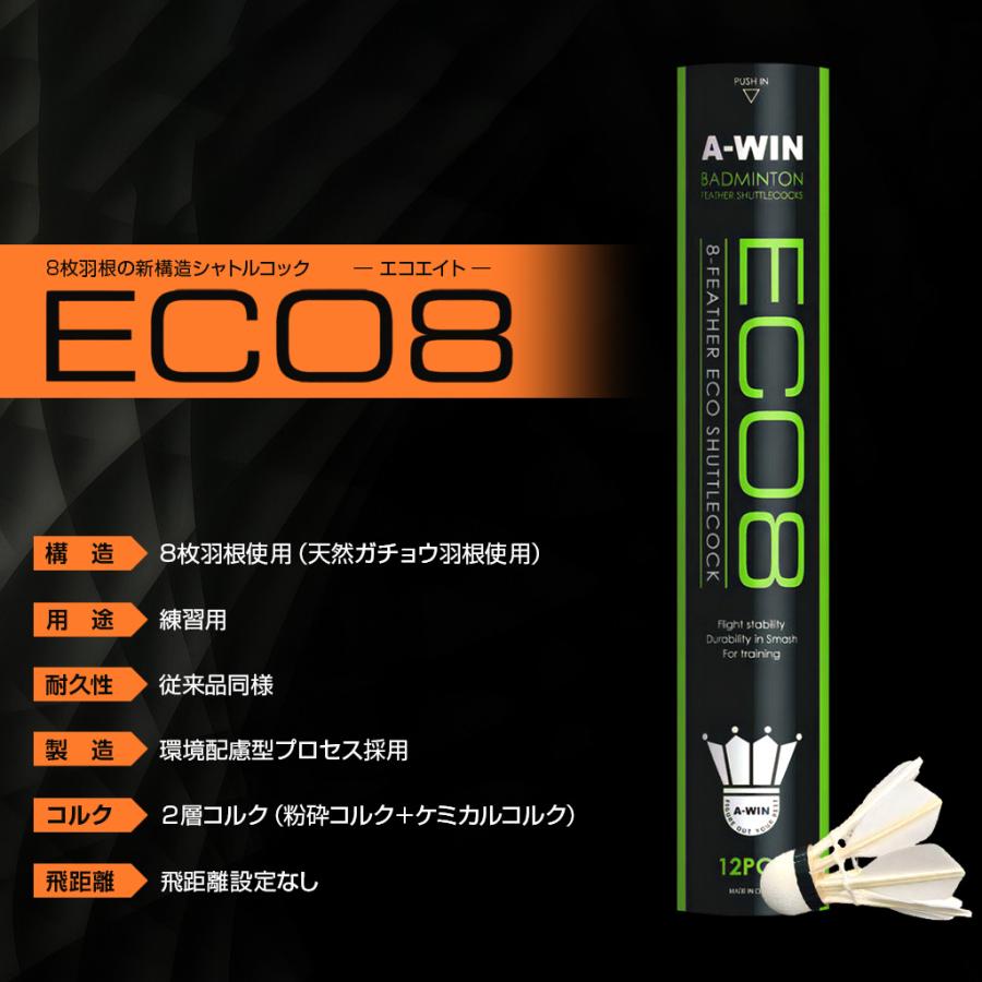 最短発送 アーウィン バドミントンシャトル エコエイト / 2ダース ECO