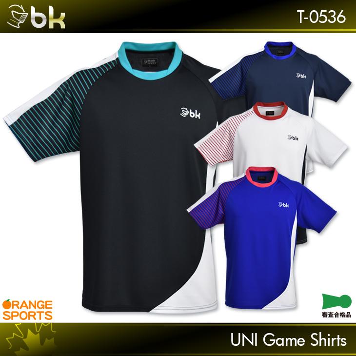 ブラックナイト バドミントン ゲームウェア T 0536 Black Knight ユニ 男女兼用 テニス スカッシュ ゲームシャツ ユニフォーム 日本バドミントン協会審査合格品 Bk T 0536 オレンジスポーツ ヤフー店 通販 Yahoo ショッピング