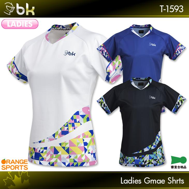 ブラックナイト レディスゲームウェア T-1593 レディース 女性用 バドミントン バドミントンウェア ゲームシャツ ユニフォーム 日本バドミントン協会審査合格品  :bk-t-1593:オレンジスポーツ ヤフー店 - 通販 - Yahoo!ショッピング