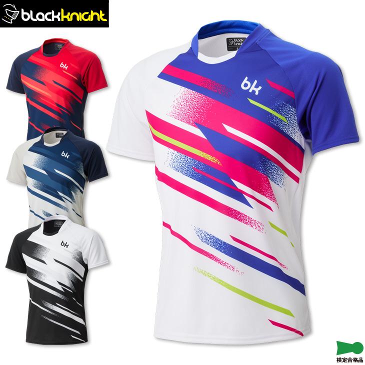 black knight バドミントンシャツ 2色セット black knight ブラックナイト ゲームウェア T-9562 ユニ 男女