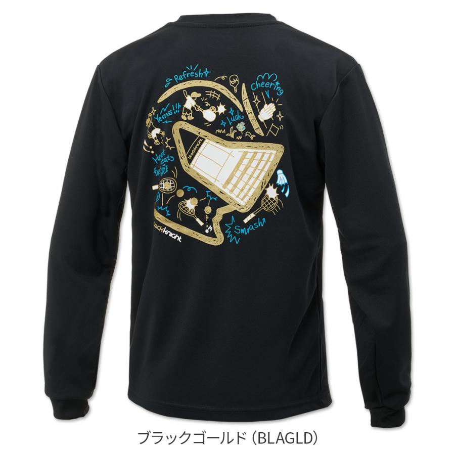 black knight バドミントンシャツ XL ロンＴ black knight 最短発送 ブラックナイト バドミントン BK ドライロングT