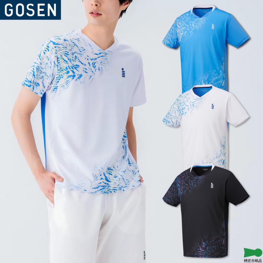 【新品】【L】GOSEN バドミントン ゲームウェア ユニ 男女兼用 GOSEN 返品・交換不可ゴーセン ゲームシャツ T1816 メンズ