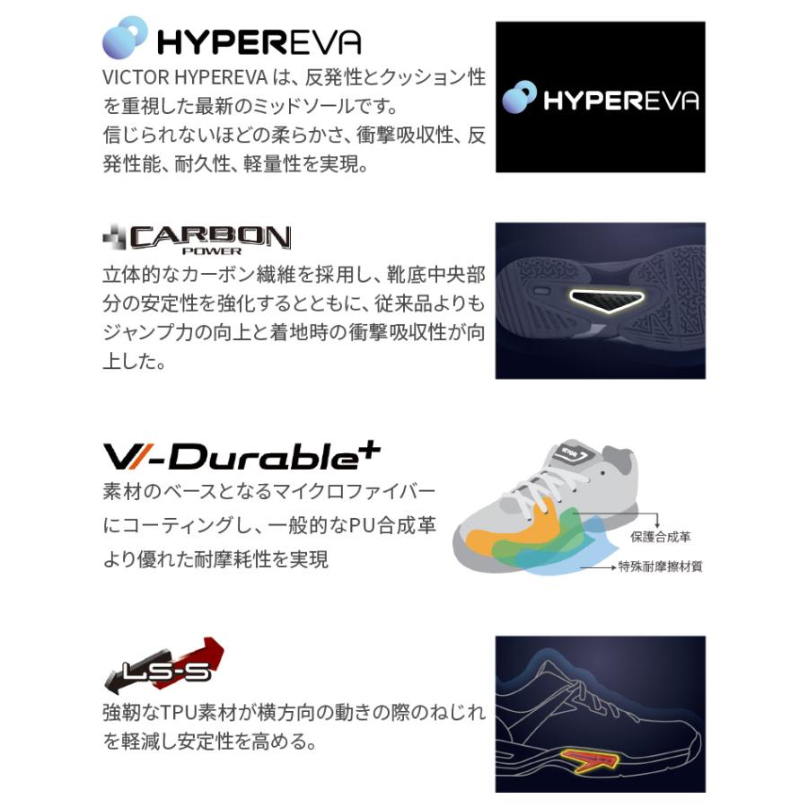 VICTOR 最短出荷 ビクター バドミントンシューズ A970cHP ユニ 男女