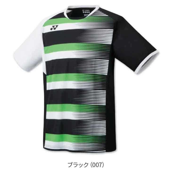 YONEX バドミントン日本代表モデル Tシャツ 黒/緑 高校名入ってます YONEX（ヨネックス） 最短出荷 バドミントン ジュニア ゲームシャツ