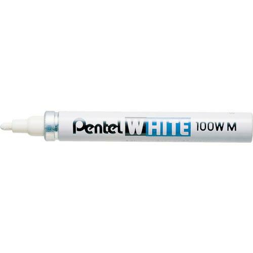 【SALE価格】PENTEL 工業用マーカー ホワイト 中字 ( X100W-MD ) ぺんてる(株) | 