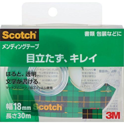 【SALE価格】3M メンディングテープディスペンサー付 18mmX30m 巻芯径25mm ( 810-1-18D ) | 
