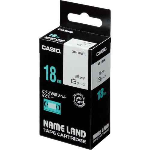 【SALE価格】カシオ ネームランド用テープカートリッジ 粘着タイプ 18mm ( XR-18WE(6192 5-5)(シロジニ クロ) ) カシオ計算機(株) | 