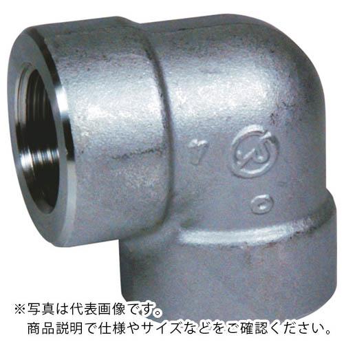 ステンレスSUS304(SCS13A) 高圧90°エルボ ネジ込式(PT) 40A (1 1/2B) S-80 | 