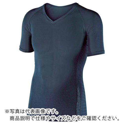 おたふく BT冷感 パワーストレッチ 半袖Vネックシャツ ブラック L ( JW-622-BK-L ) | 