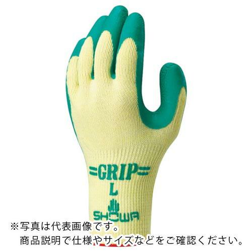 SHOWA 天然ゴム背抜き手袋 まとめ買い グリップ(ソフトタイプ)5双パック グリーン Mサイズ ( NO310-M5P ) | 