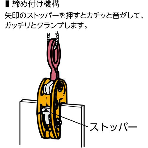 スーパー ( スーパーツール ) タテ吊りクランプ （解放ストッパー式） 基本使用荷重１ｔ ( SVC1 )の画像